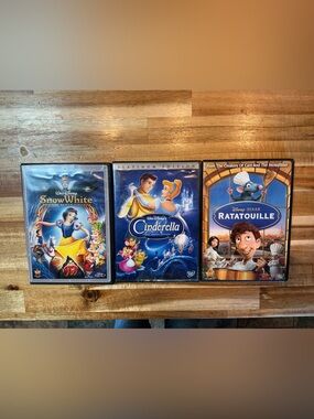 Disney DVD Bundle Cinderella Snow White Ratatouille Collector Additions